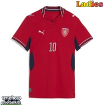 Czech Republic Patrik Schick #10 Replica Home Shirt Ladies World Cup 2026 Short Sleeve